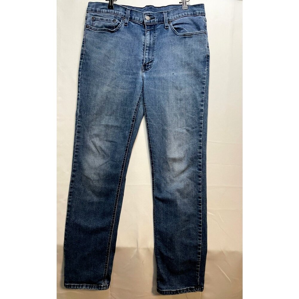 Levi's jeans mens 36 x 33 541 straight mid rise stretch blue work